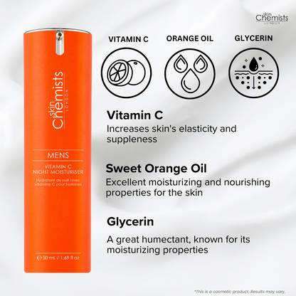 Men's Vitamin C Night Moisturiser 50ml Twin Value Savings Pack