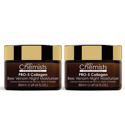Pro-5 Collagen Bee Venom Night Moisturiser 50ml x 2 Duo Pack