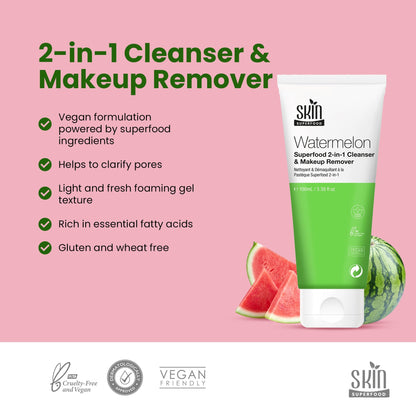 Watermelon Superfood 2-in-1 Cleanser & Makeup Remover 100ml