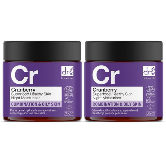 Cranberry Superfood Healthy Skin Night Moisturiser 60ml x 2 Duo Pack