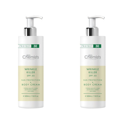 Wrinkle Killer Sun Protection Body Cream SPF 30 200ml x 2 Duo Pack