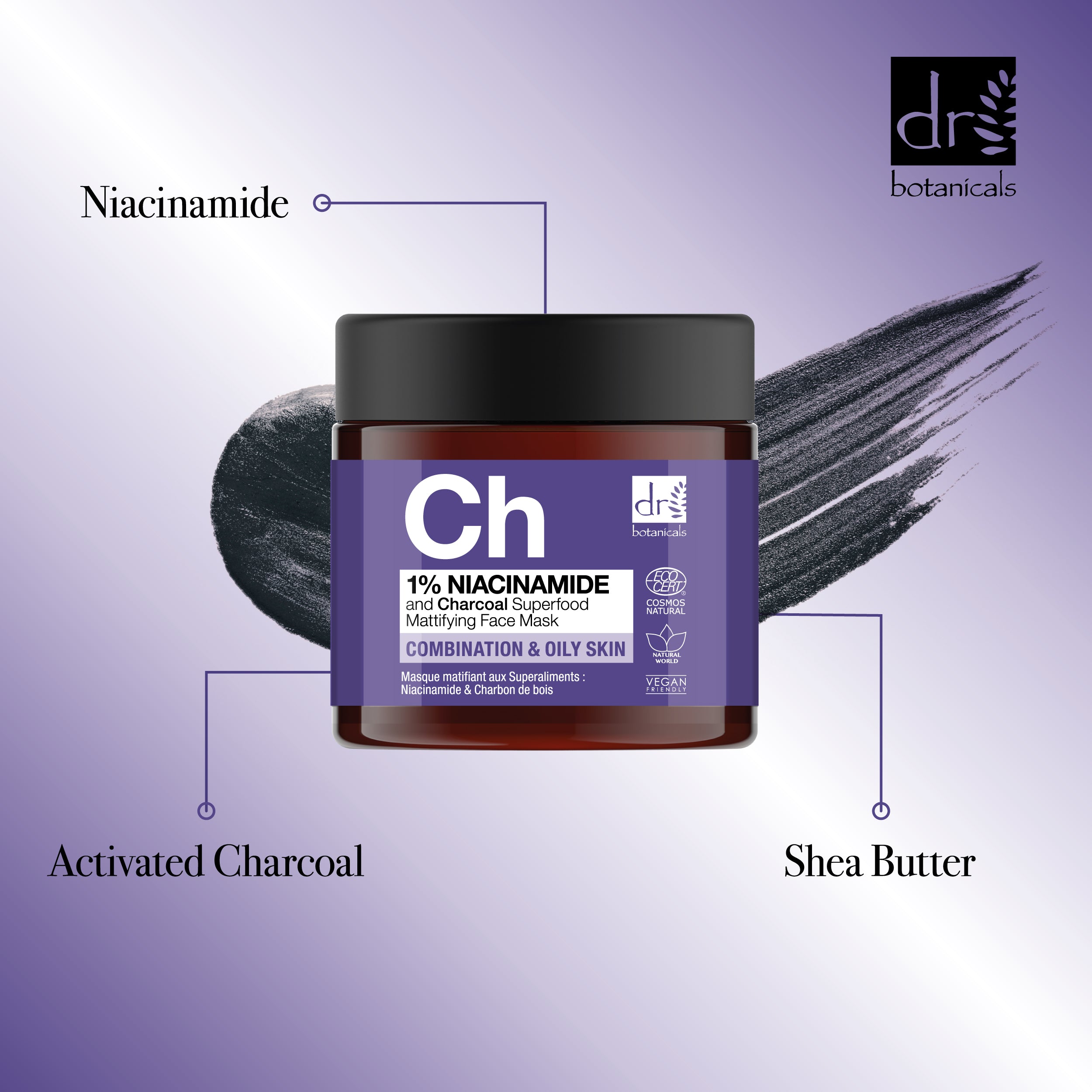 Niacinamide & Charcoal Superfood Mattifying Face Mask