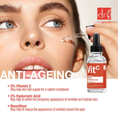 Vitamin C & Hyaluronic Acid Anti-ageing Facial Serum 30ml + Vitamin C & Vitamin E Brightening Anti-ageing Duo Moisturiser 60ml - skinChemists