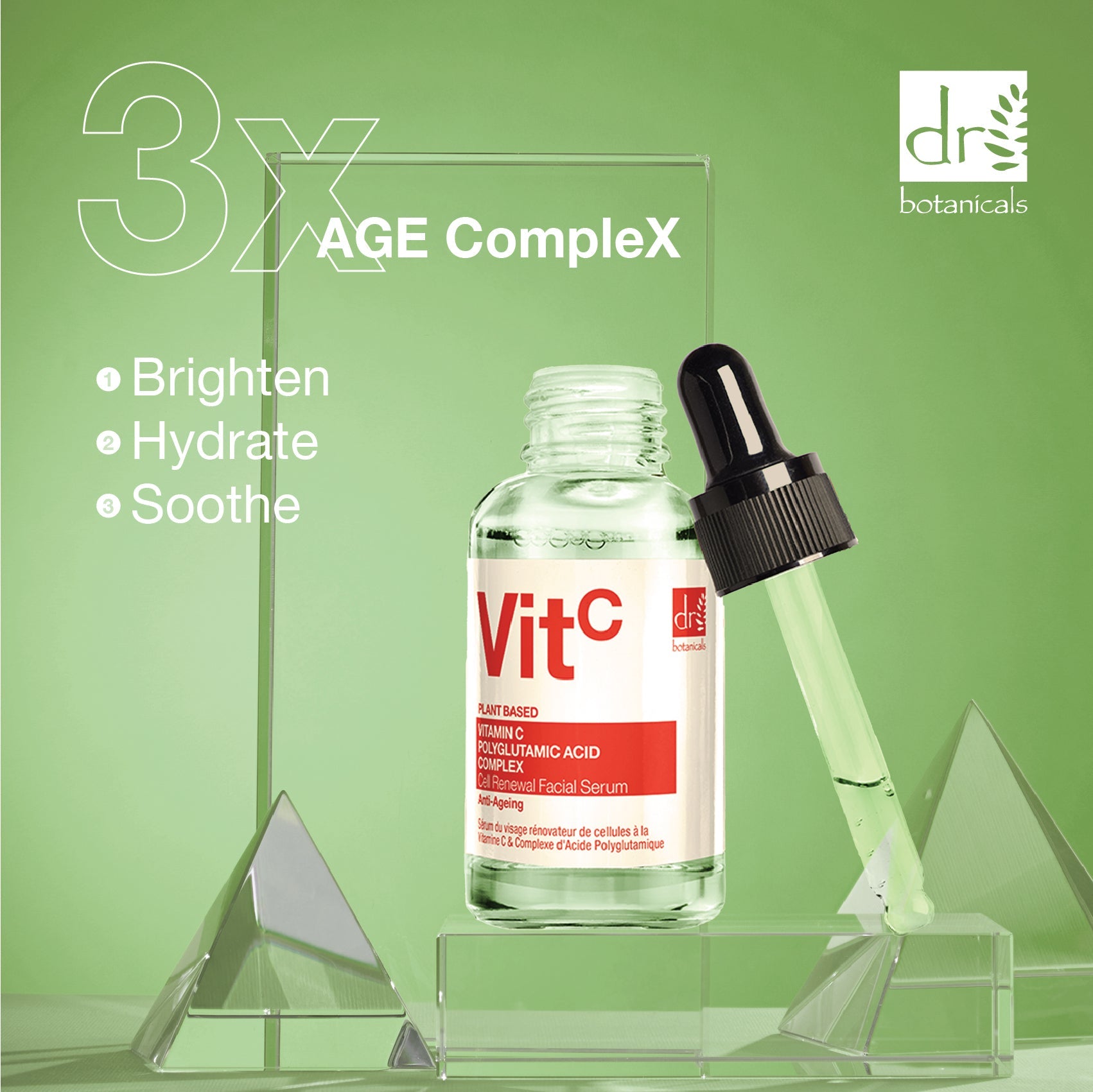 Vitamin C 3% & Polyglutamic Acid Complex 1% & Brightening Facial Serum 30ml