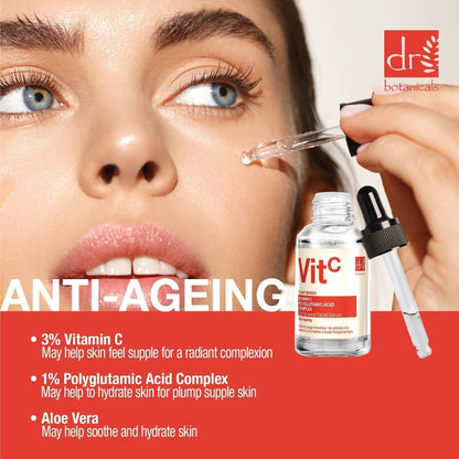 Vitamin C 3% & Polyglutamic Acid Complex 1% & Brightening Facial Serum 30ml