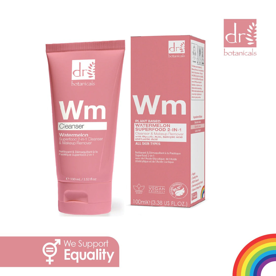 Watermelon Superfood 2-in-1 Cleanser & Makeup Remover with Glycolic Acid, Salicylic Acid & Lactic Acid 100ml