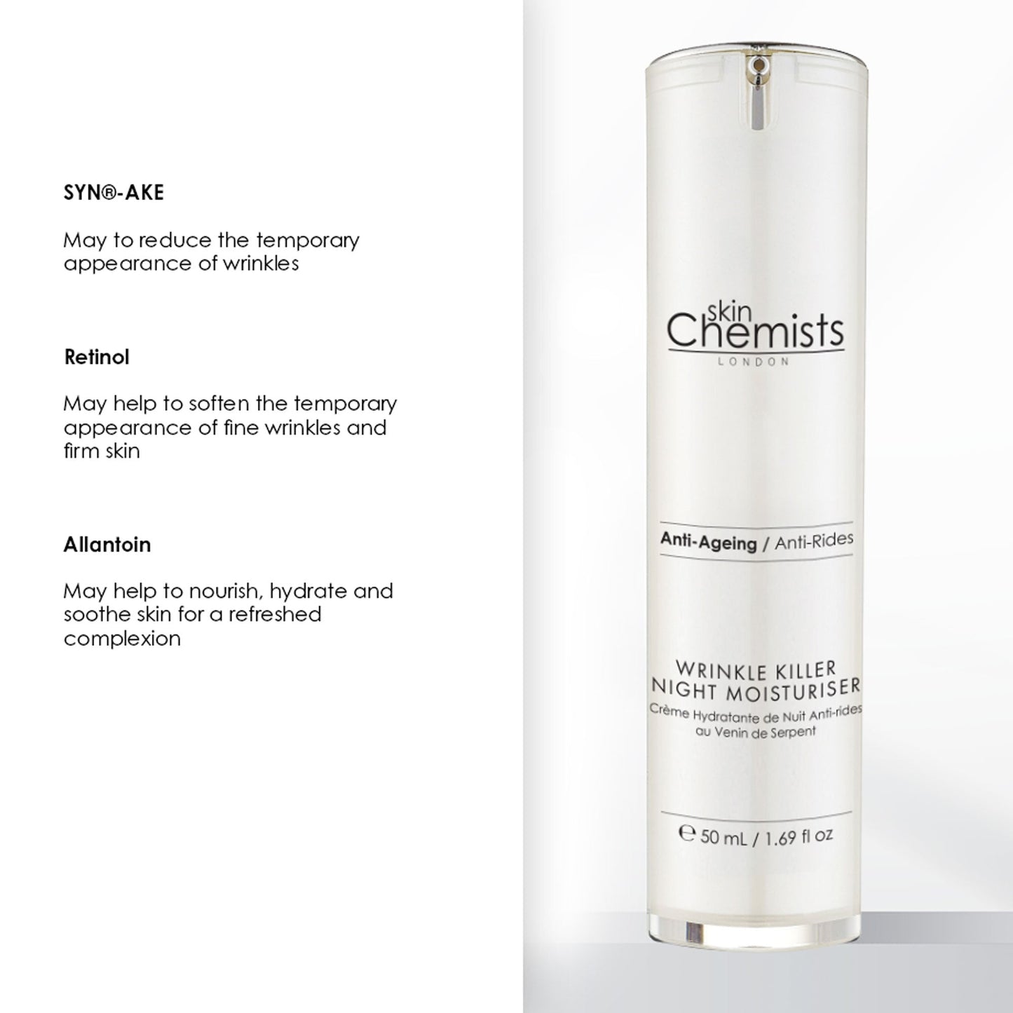 Wrinkle Killer Anti-Ageing Night Moisturiser 50ml