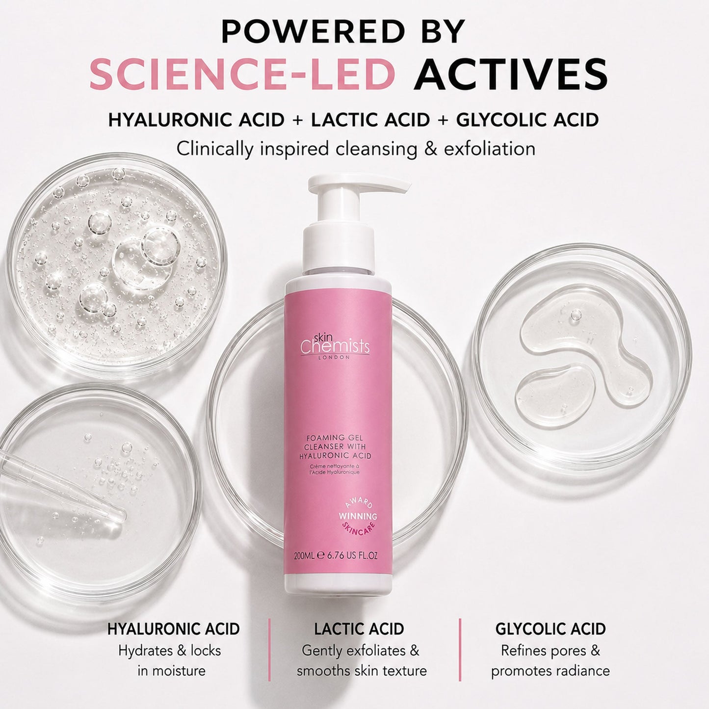 Advanced Foaming Gel Cleanser with Hyaluronic Acid 200ml - skinChemists