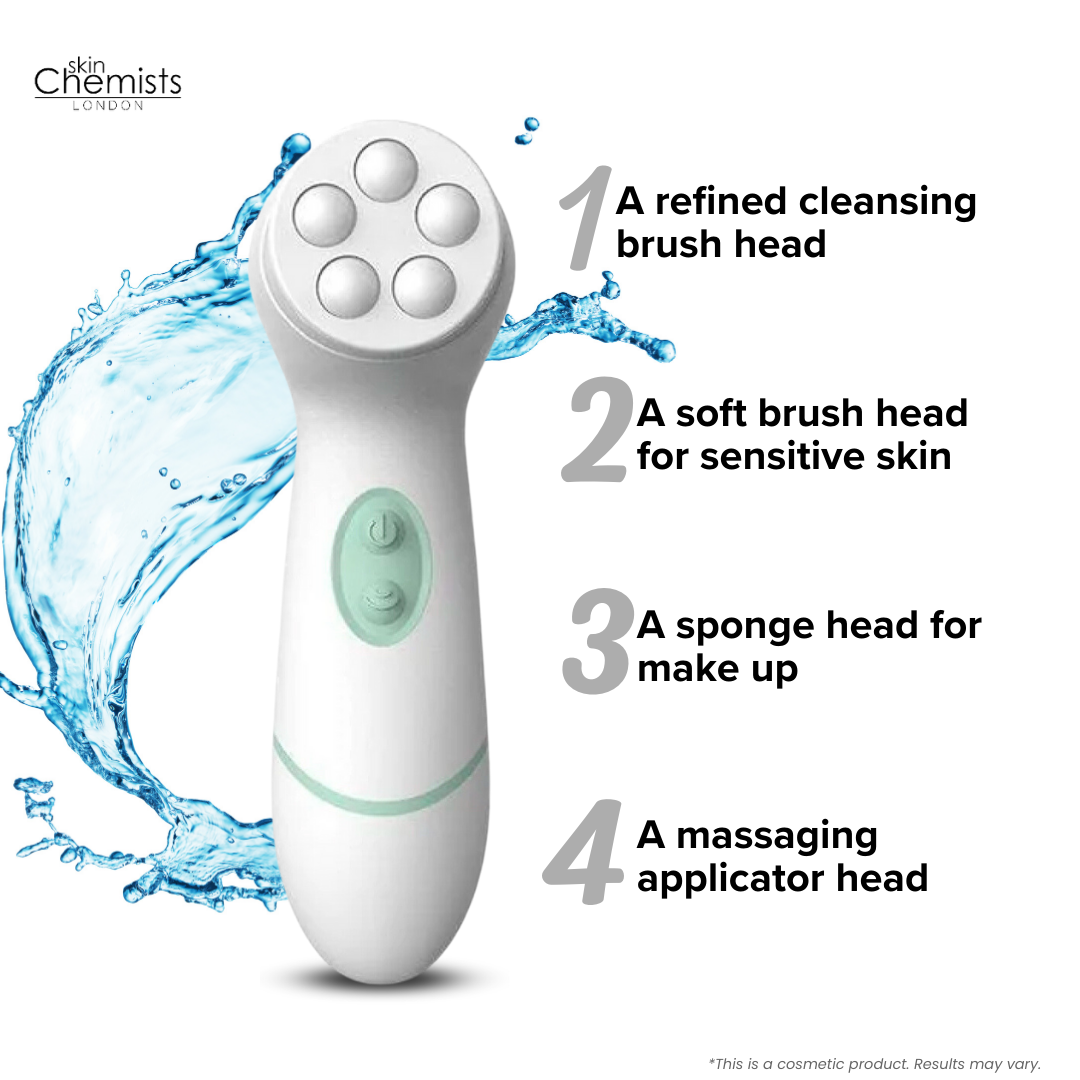 Advanced Facial & Body Cleansing Brush - 4 Heads