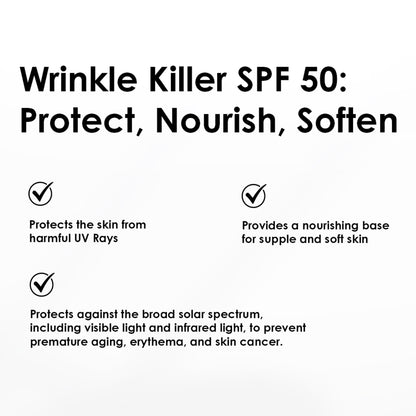 Wrinkle Killer Sun Protection Day Moisturiser SPF 50 60ml