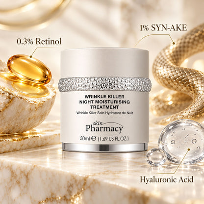 1% Wrinkle Killer Night Moisturising Anti-Ageing Treatment 50ml