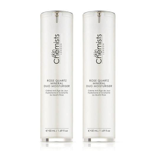 skinChemists Rose Quartz Duo Moisturiser 50ml Twin Value Savings Pack