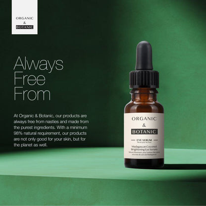 Madagascan Coconut Eye Serum - 15ml - Hydrating & Depuffing with Aloe Vera & Vitamin E for Refreshed, Youthful Eyes - skinChemists