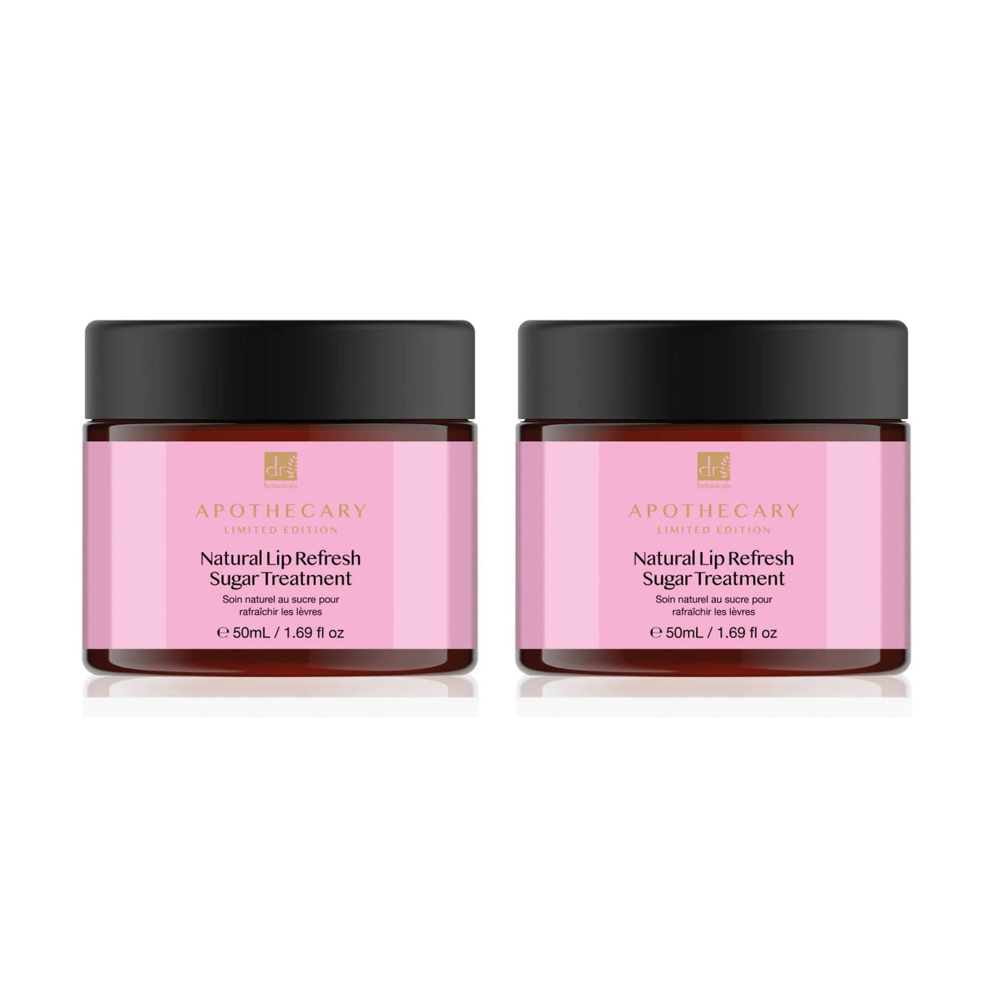 Dr Botanicals Natural Lip Refresh Sugar Treatment 50ml Twin Value Savings Pack - skinChemists