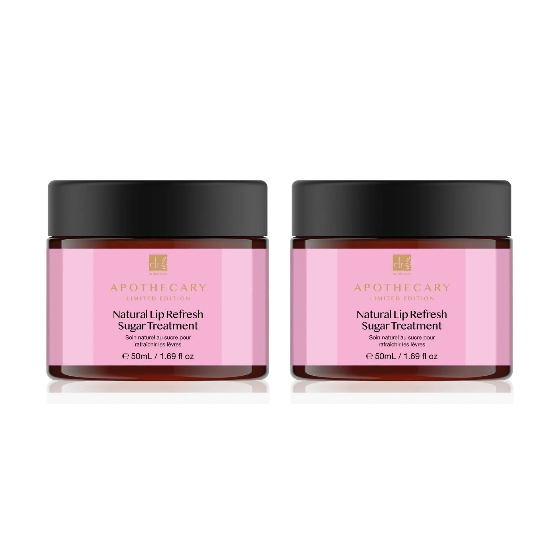 Dr Botanicals Natural Lip Refresh Sugar Treatment 50ml Twin Value Savings Pack - skinChemists