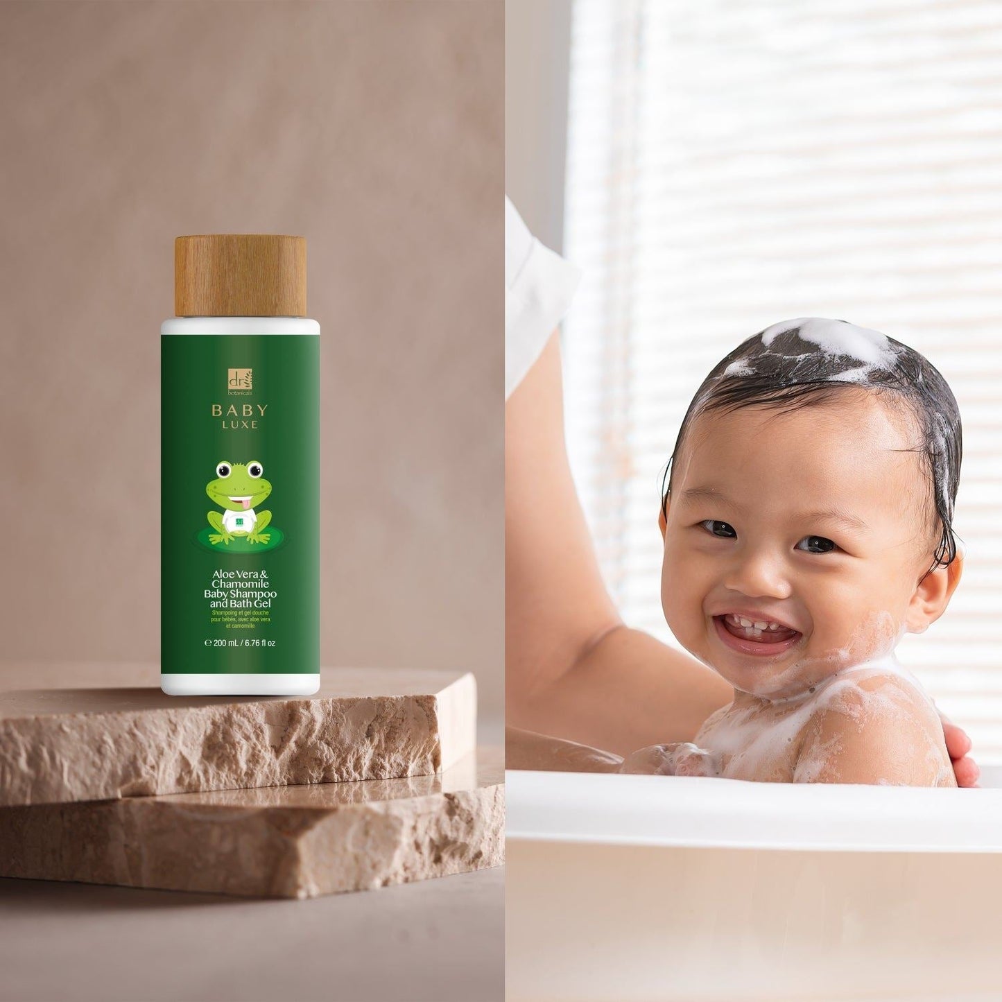 Dr Botanicals Baby Lux Aloe Vera & Chamomile Baby Shampoo & Bath Gel 200ml Twin Value Savings Pack - skinChemists