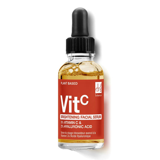 Dr Botanicals Brightening Facial Serum | 5% Vitamin C & 2% Hyaluronic Acid | Brightening & Hydrating Formula