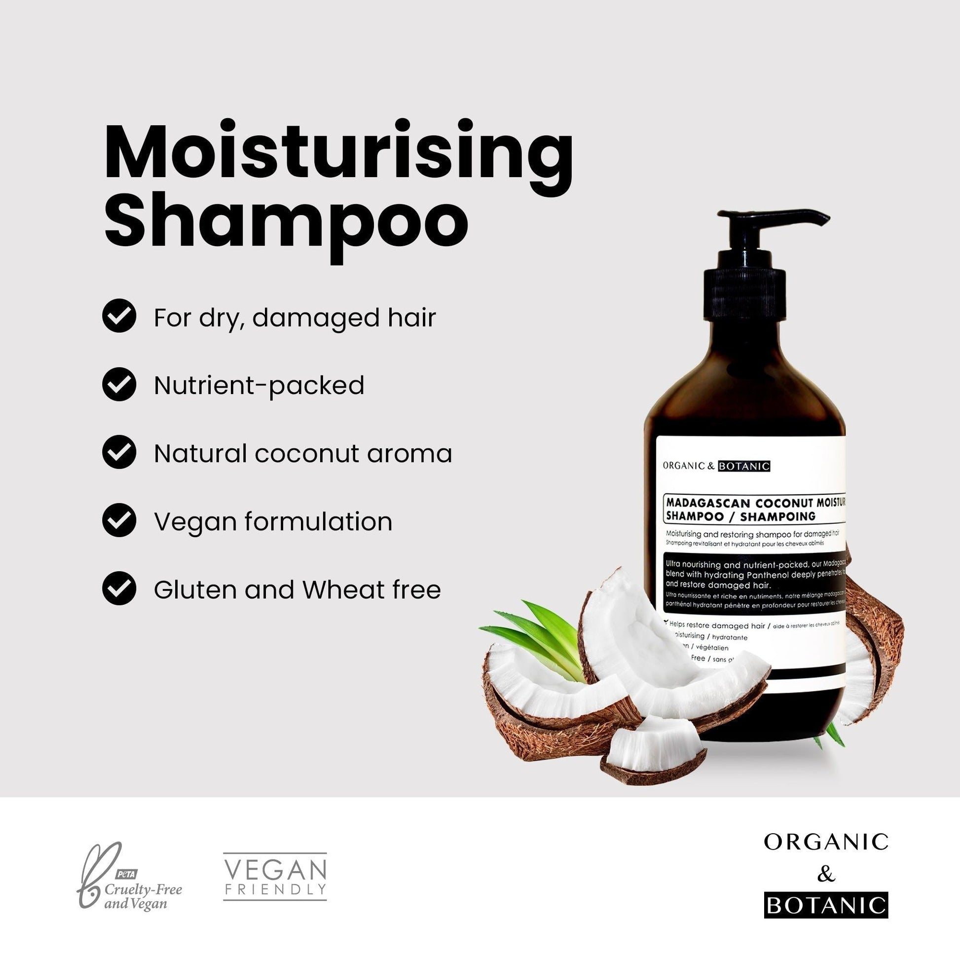 Organic & Botanic Madagascan Coconut Shampoo & Conditioner - skinChemists