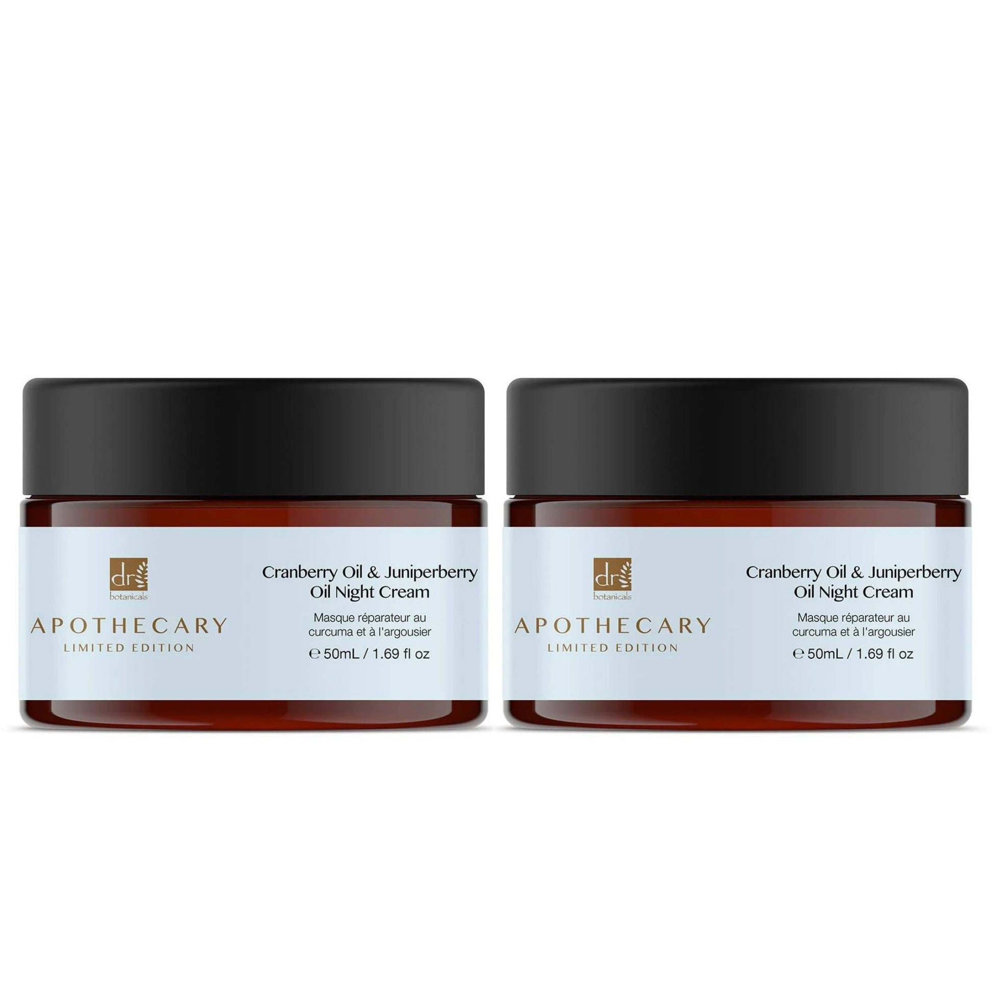 Dr Botanicals Cranberry Oil & Juniperberry Oil Night Cream 50ml Twin Value Savings Pack - skinChemists
