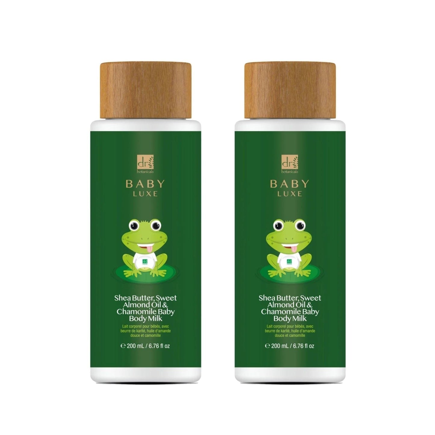 Dr Botanicals Baby Lux Sweet Almond Oil & Chamomile Baby Body Milk 200ml Twin Value Savings Pack - skinChemists