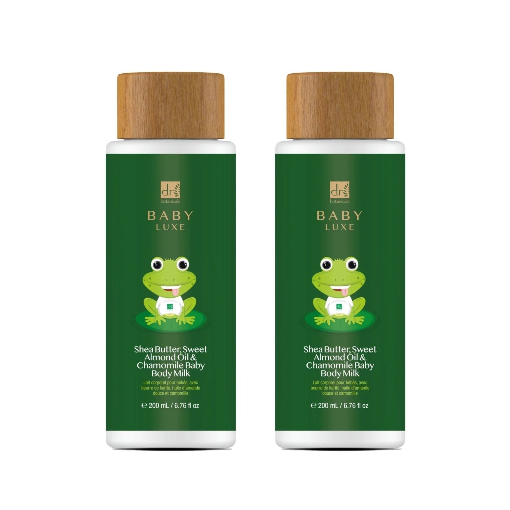 Dr Botanicals Baby Lux Sweet Almond Oil & Chamomile Baby Body Milk 200ml Twin Value Savings Pack - skinChemists
