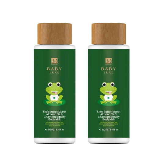Dr Botanicals Baby Lux Sweet Almond Oil & Chamomile Baby Body Milk 200ml Twin Value Savings Pack