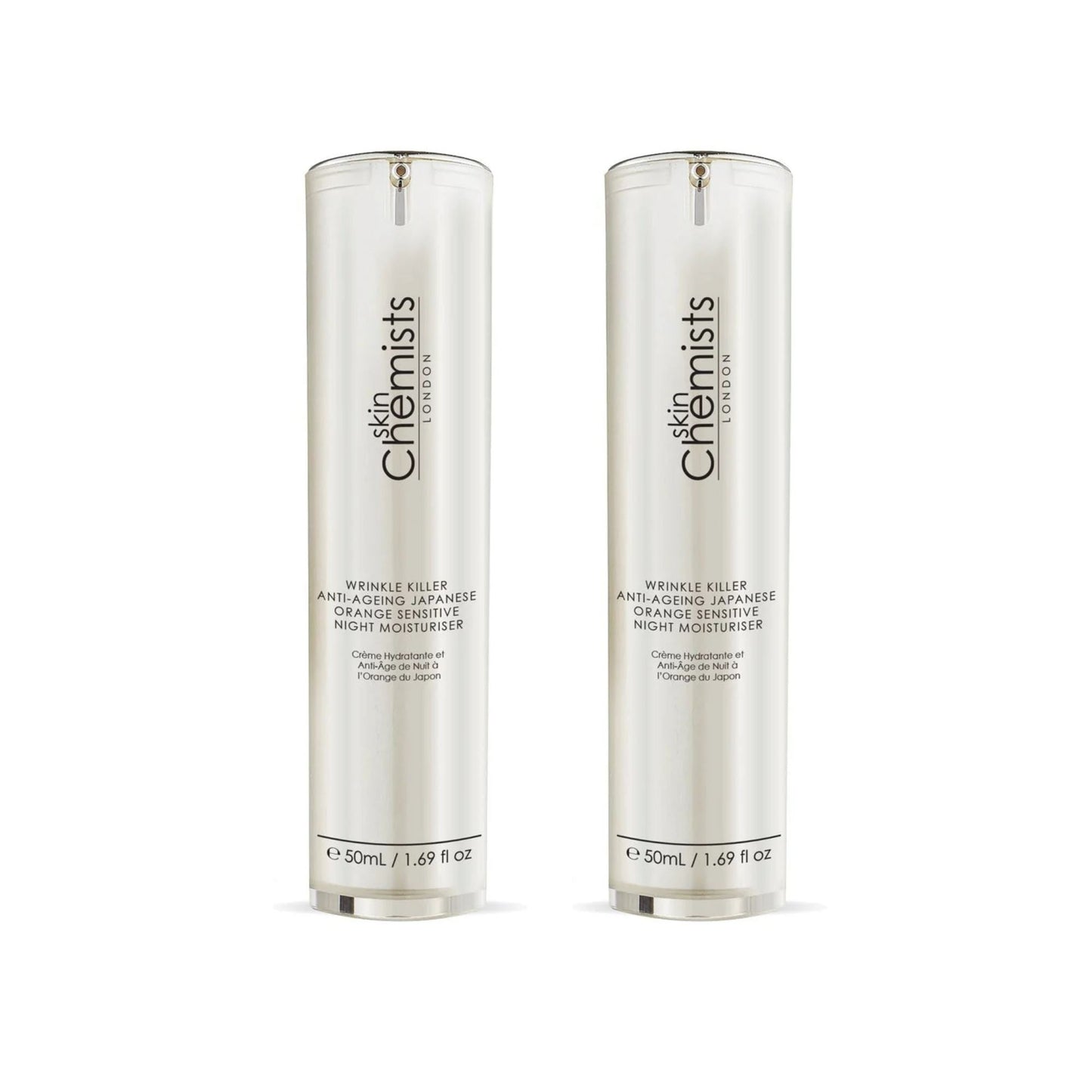 skinChemists Wrinkle Killer Anti-Ageing Japanese Orange Sensitive Night Moisturiser 50ml Twin Value Savings Pack - skinChemists
