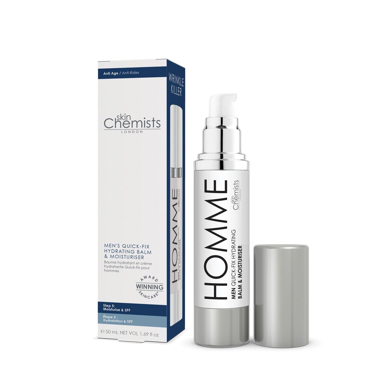 skinChemists Men's Quick Fix Hydrating Balm & Moisturiser 50ml Twin Value Savings Pack - skinChemists