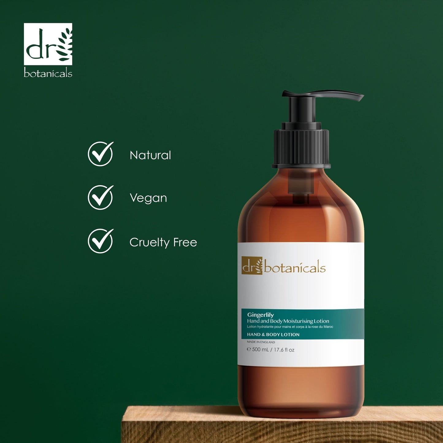 Dr Botanicals Gingerlily Hand & Body Moisturising Lotion 500ml Twin Value Savings Pack - skinChemists
