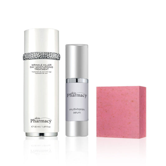 Complete Routine: Cleansing Soap, Serum and Day Moisturiser