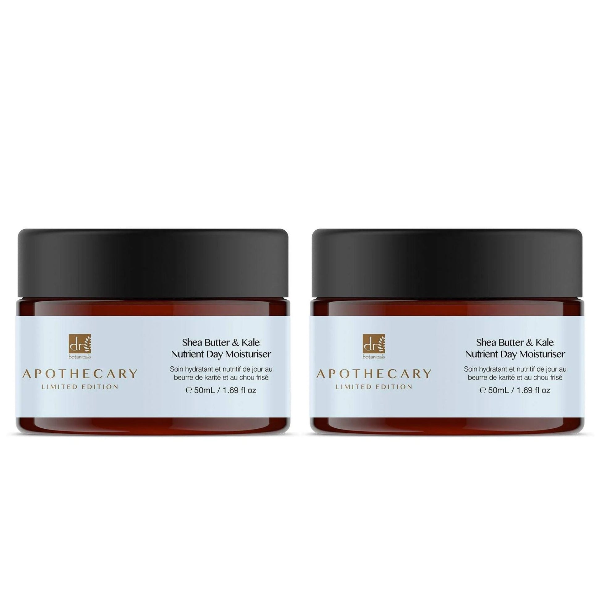 Dr Botanicals Shea Butter & Kale Nutrient Day Moisturiser 50ml Twin Value Savings Pack - skinChemists