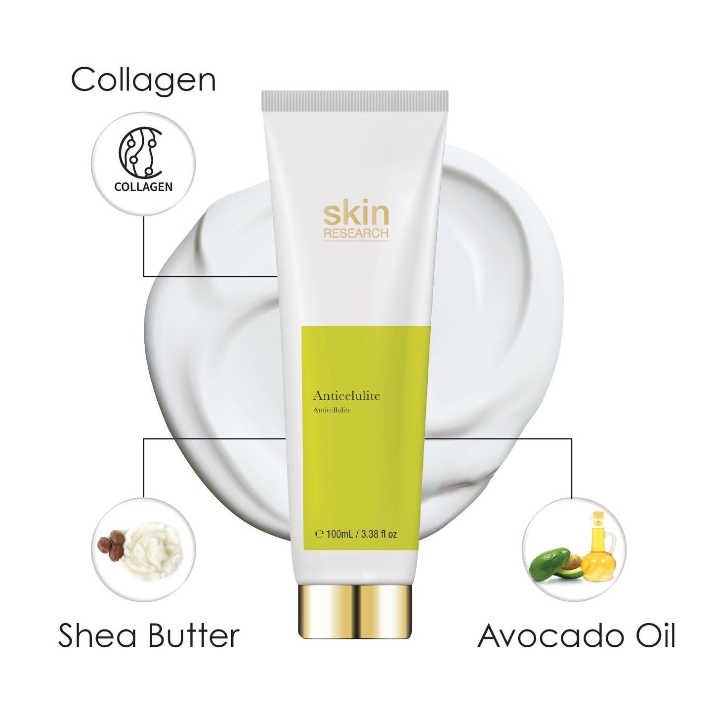 Skin Research Anticelulite Cream 100ml Twin Value Savings Pack