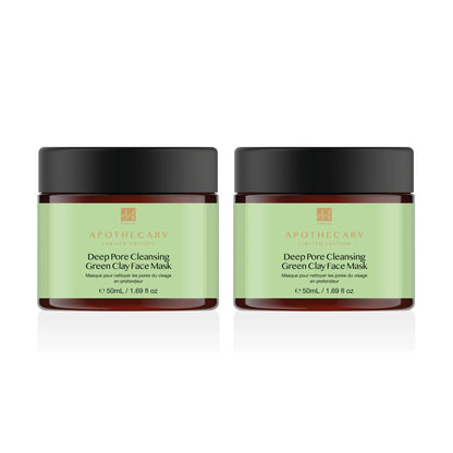 Dr Botanicals Deep Pore Cleansing Green Clay Face Mask 50ml Twin Value Savings Pack - skinChemists