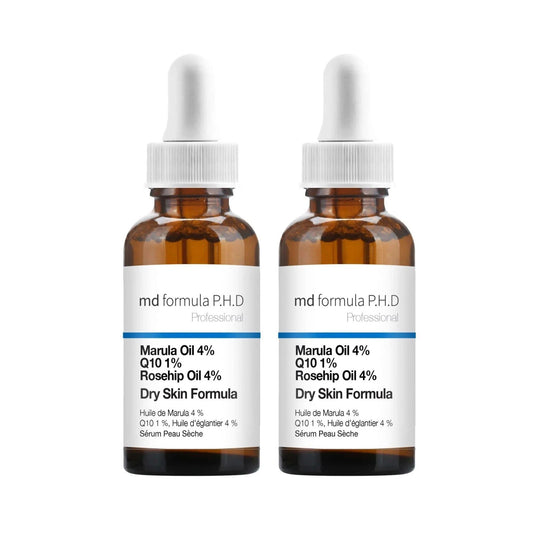 MD Formula Dry Skin Serum Marulua Oil 4%, Q10 1%, Rosehip Oil 4% 30ml Twin Value Savings Pack