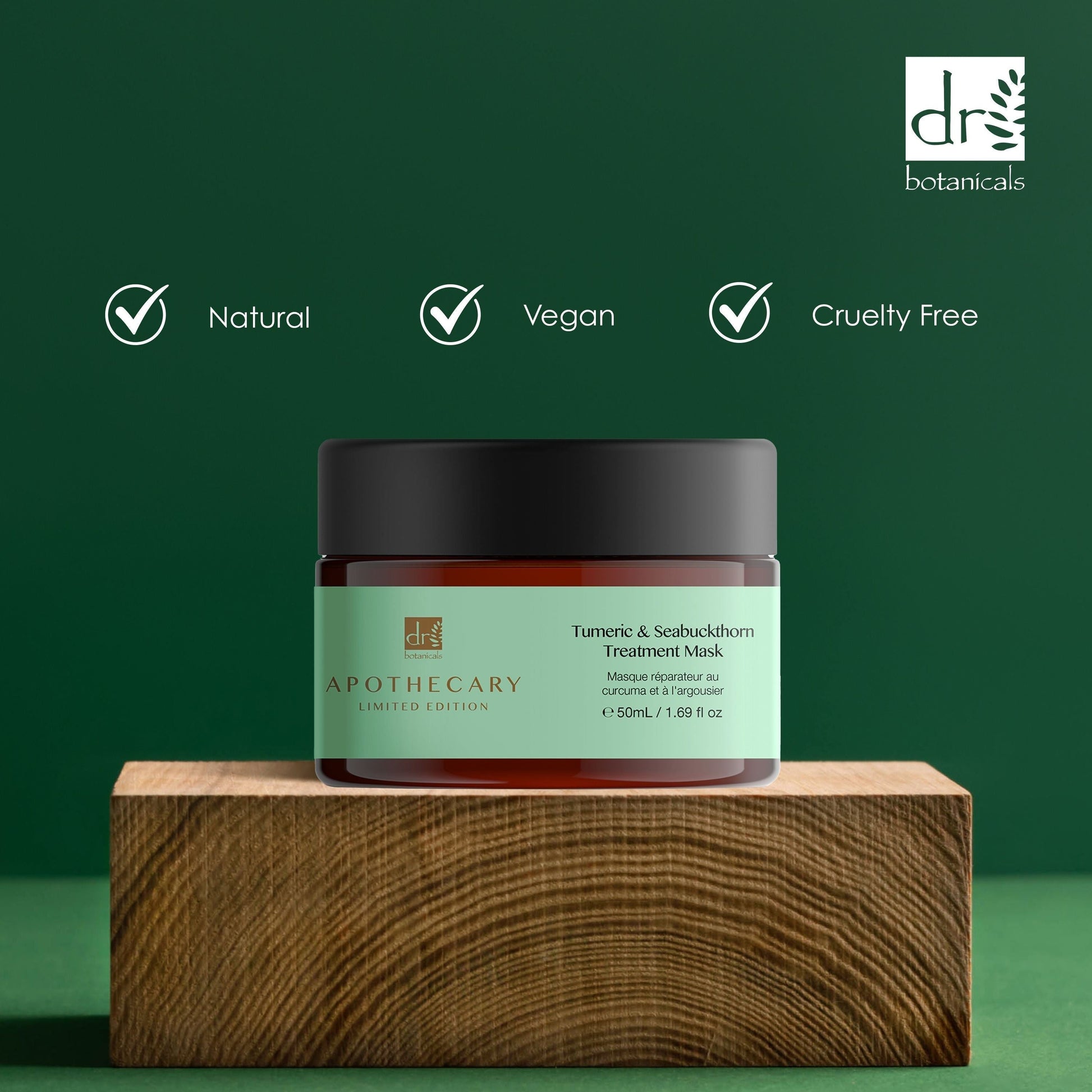 Dr Botanicals Tumeric & Seabuckthorn Treatment Mask 50ml Twin Value Savings Pack - skinChemists