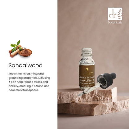 Aromatic Sandalwood Luxury Diffuser Oil 10ml Twin Value Savings Pack