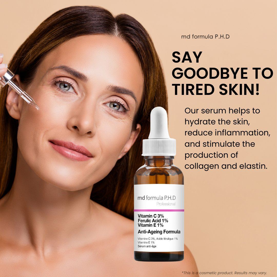 Anti-Ageing Serum Vitamin C 3%, Ferulic Acid 1%, Vitamin E 1% 30ml