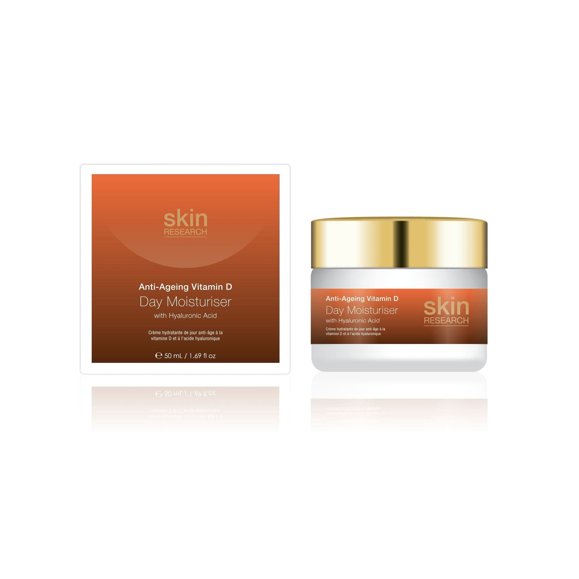 Skin Research Anti-Ageing Vitamin D Day Moisturiser with Hyaluronic Acid 50ml Twin Value Savings Pack - skinChemists