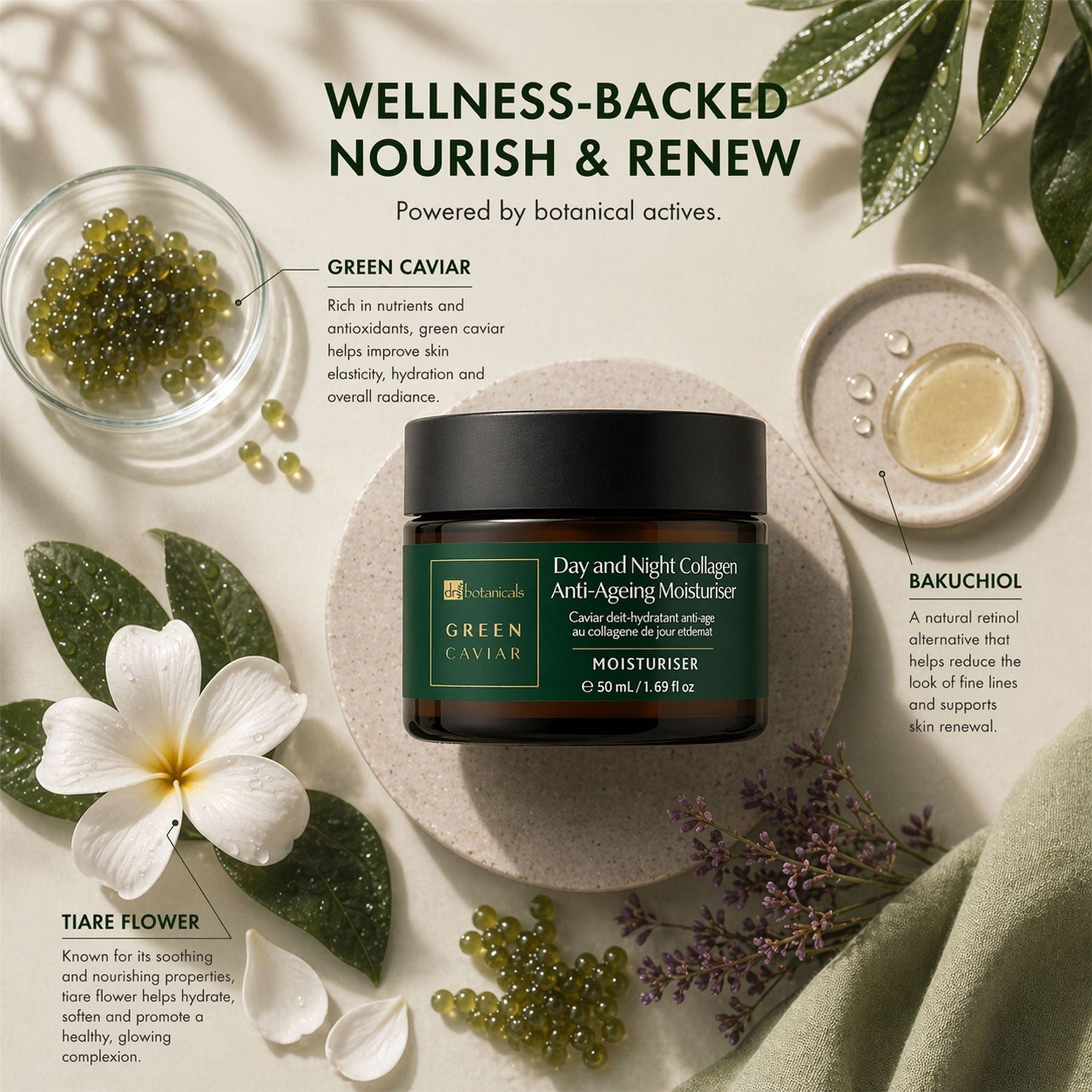Green Caviar Day & Night Collagen Anti-Ageing Moisturiser 50ml - skinChemists