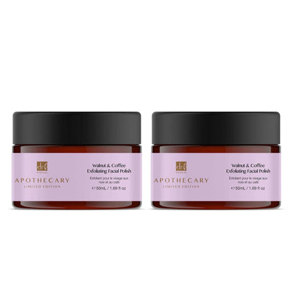 Dr Botanicals Walnut & Coffee Exfoliating Facial Polish 50ml Twin Value Savings Pack - skinChemists