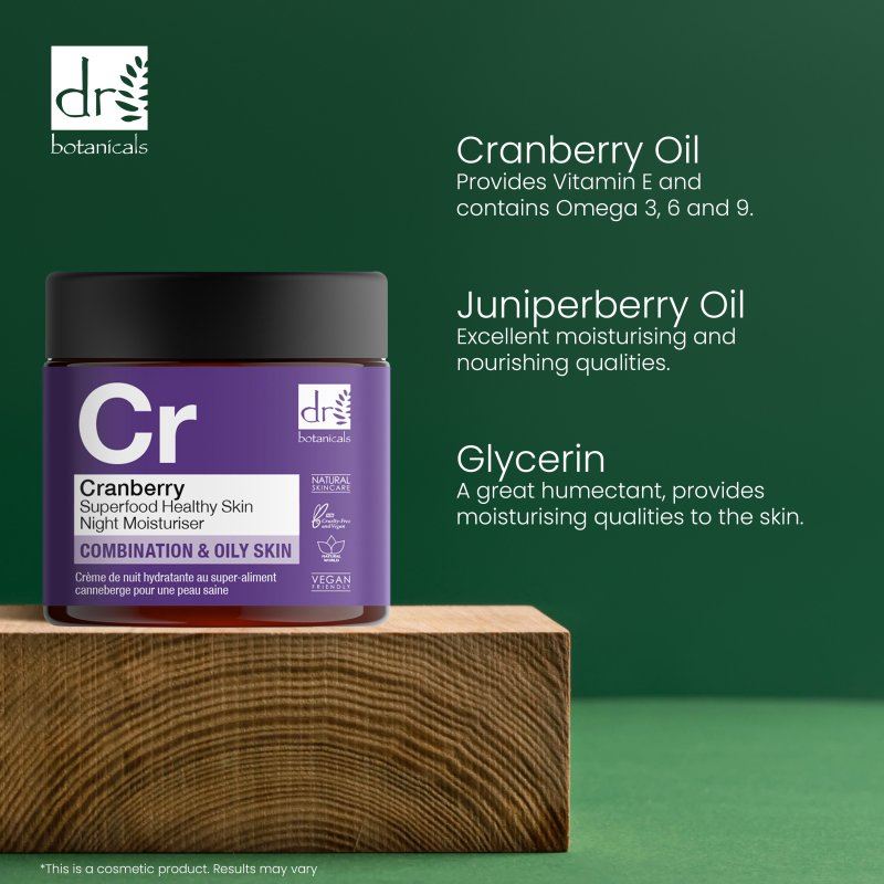 Cranberry Night Moisturiser 60ml - skinChemists