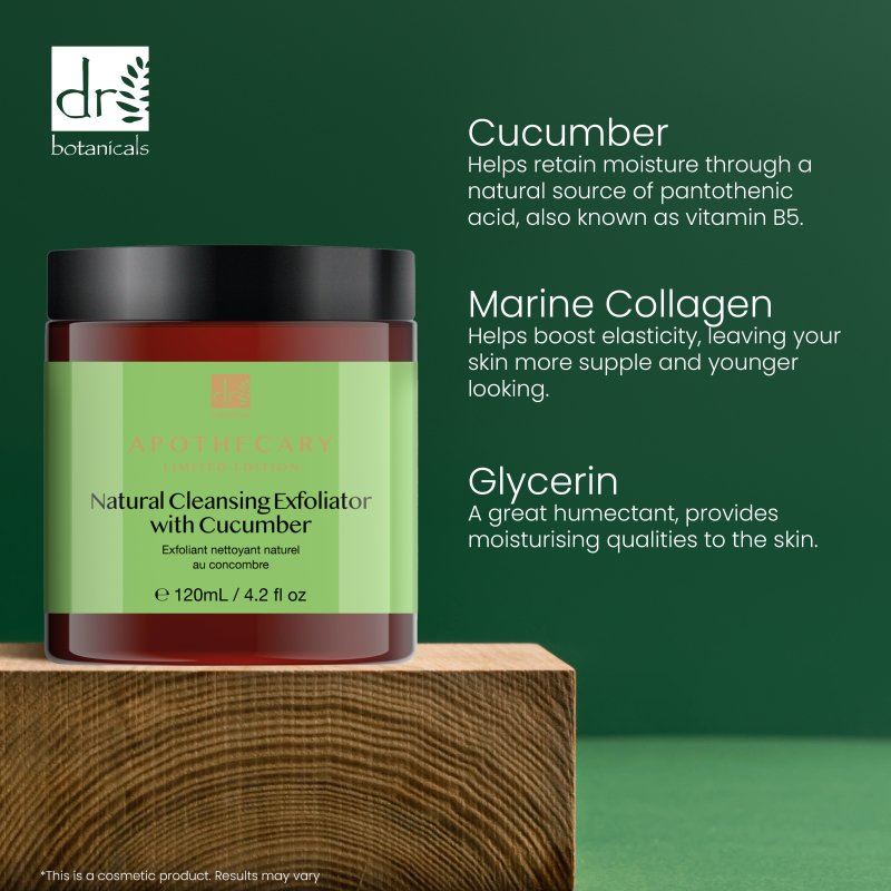 Natural Cleansing Exfoliator with Cucumber 120ml - skinChemists