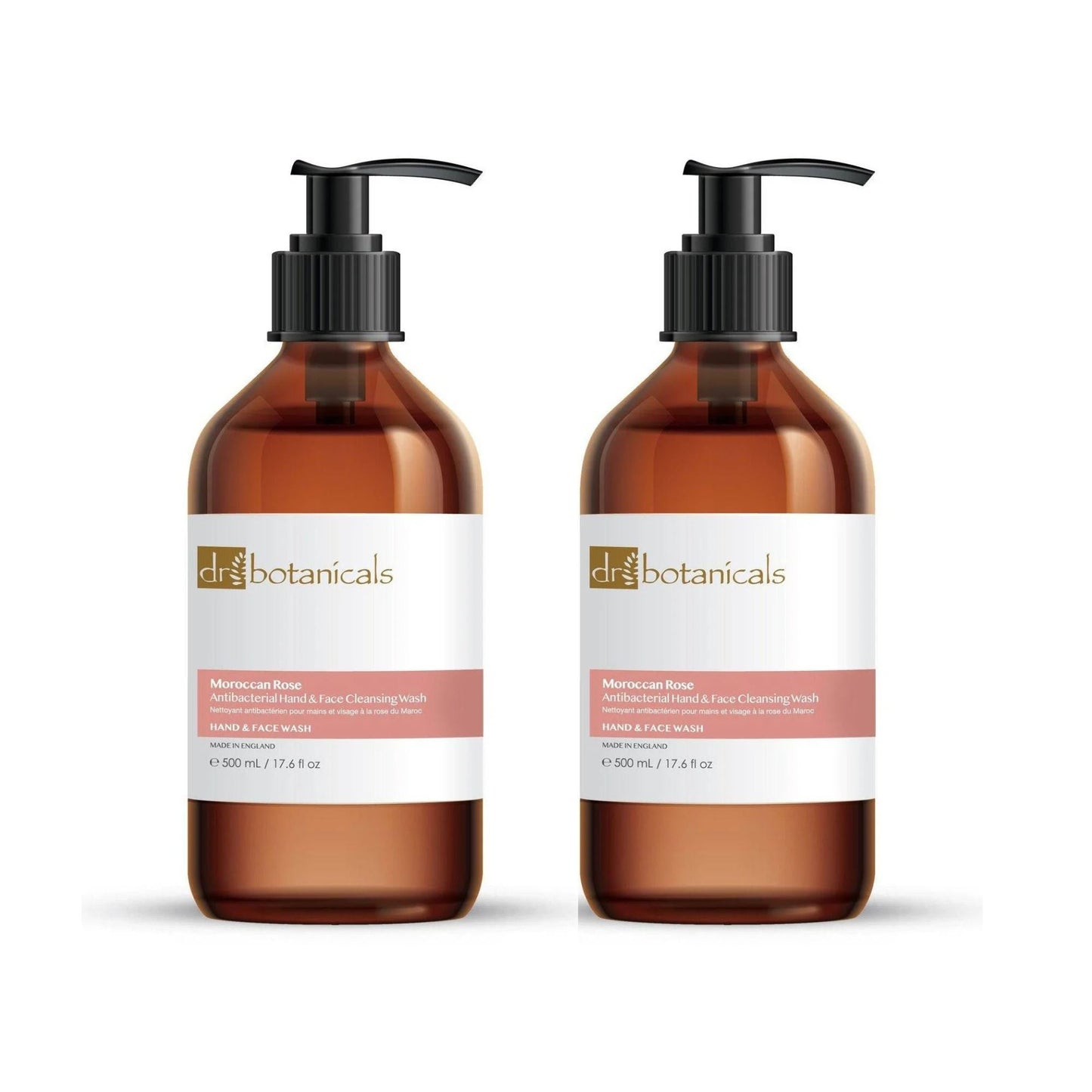 Dr Botanicals Moroccan Rose Hand & Face Cleansing Wash 500ml Twin Value Savings Pack - skinChemists