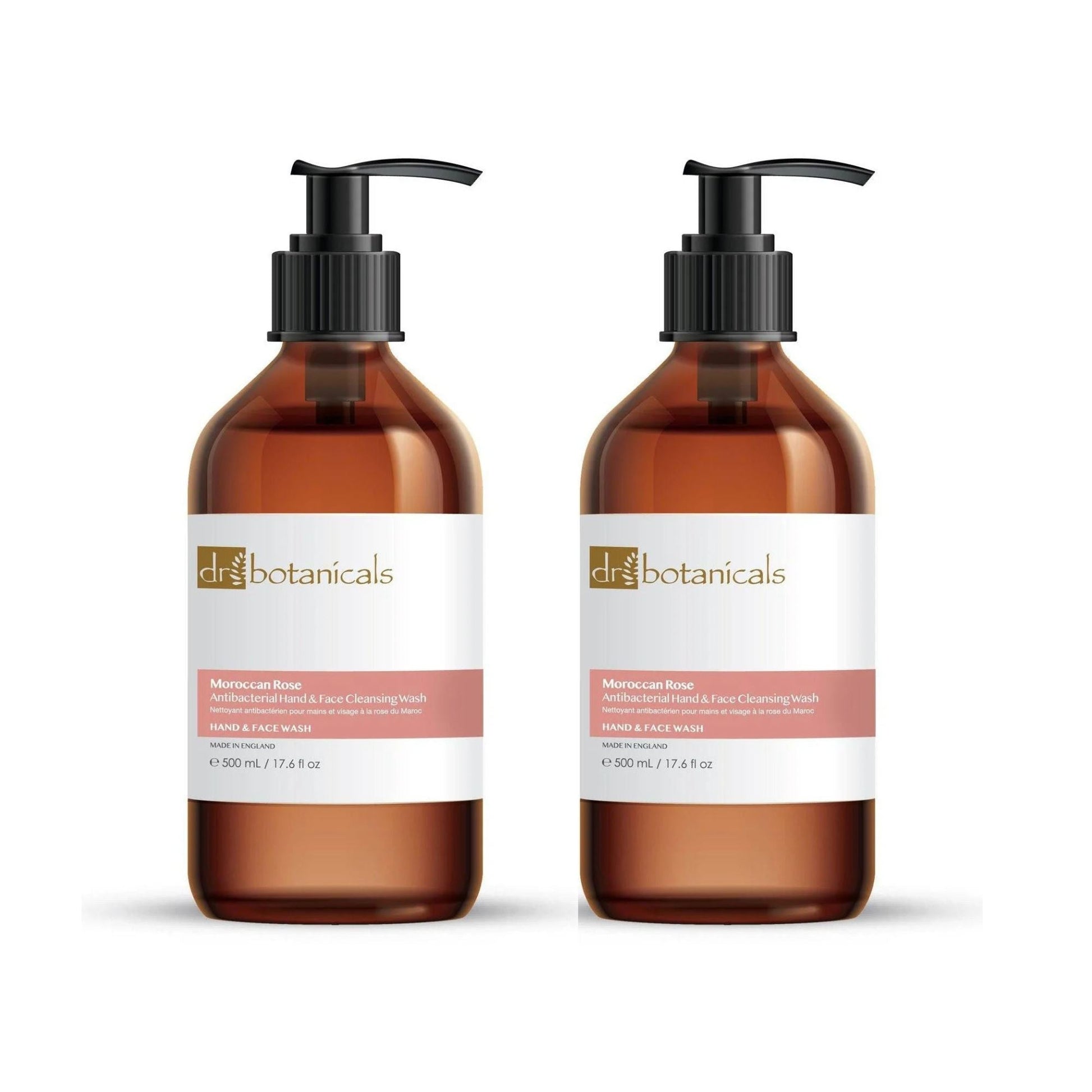Dr Botanicals Moroccan Rose Hand & Face Cleansing Wash 500ml Twin Value Savings Pack - skinChemists