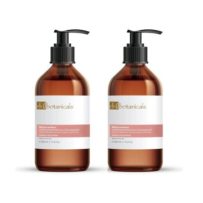 Dr Botanicals Moroccan Rose Hand & Face Cleansing Wash 500ml Twin Value Savings Pack - skinChemists
