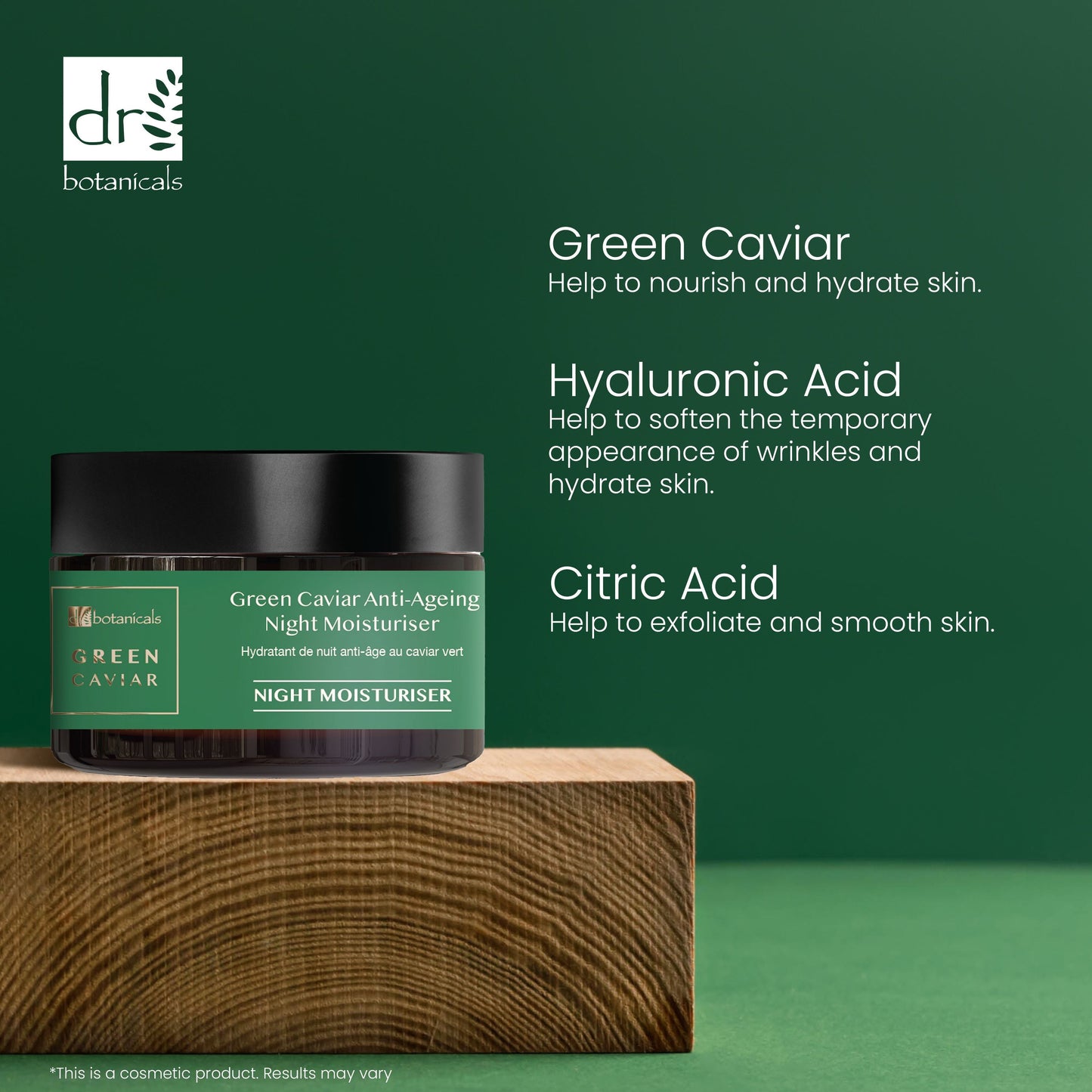 DB Green Caviar & Argan Oil Anti-Ageing Night Moisturiser Advanced Light Serum Essence DB  La Rose Française - Night Moisturiser