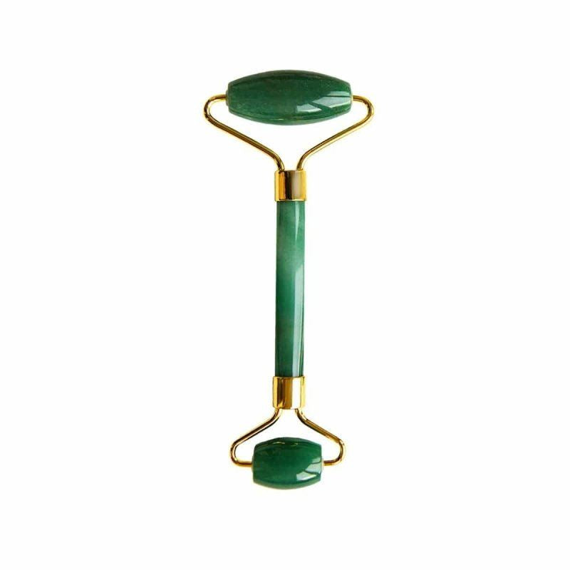 Aventurine Jade Soothing Energy Facial Rollers (Gold Metal Handle) - skinChemists