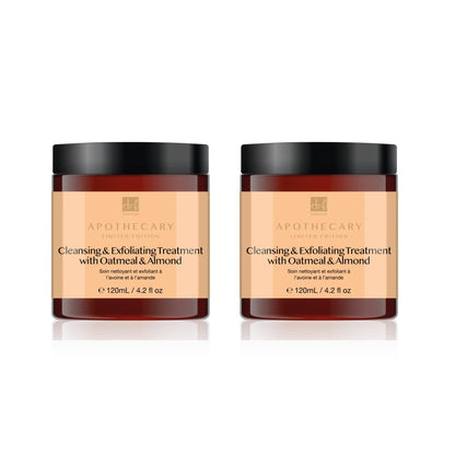 Dr Botanicals Cleansing & Exfoliating Treatment with Oatmeal & Almond 120ml Twin Value Savings Pack - skinChemists