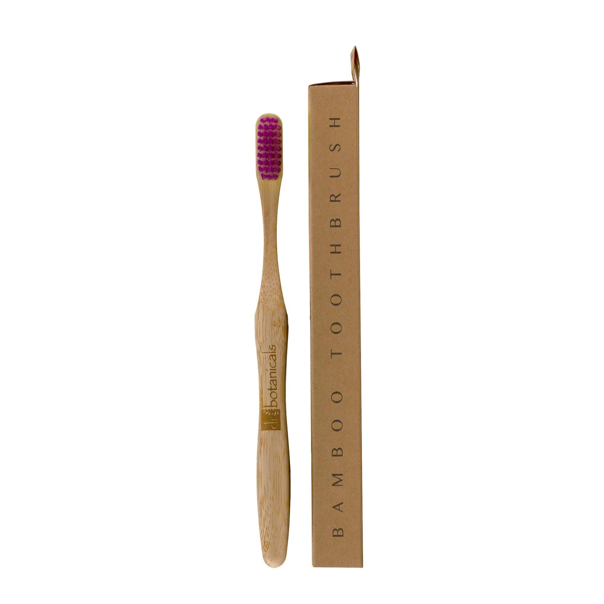Dr Botanicals Bamboo Toothbrush Purple Twin Value Savings Pack - skinChemists