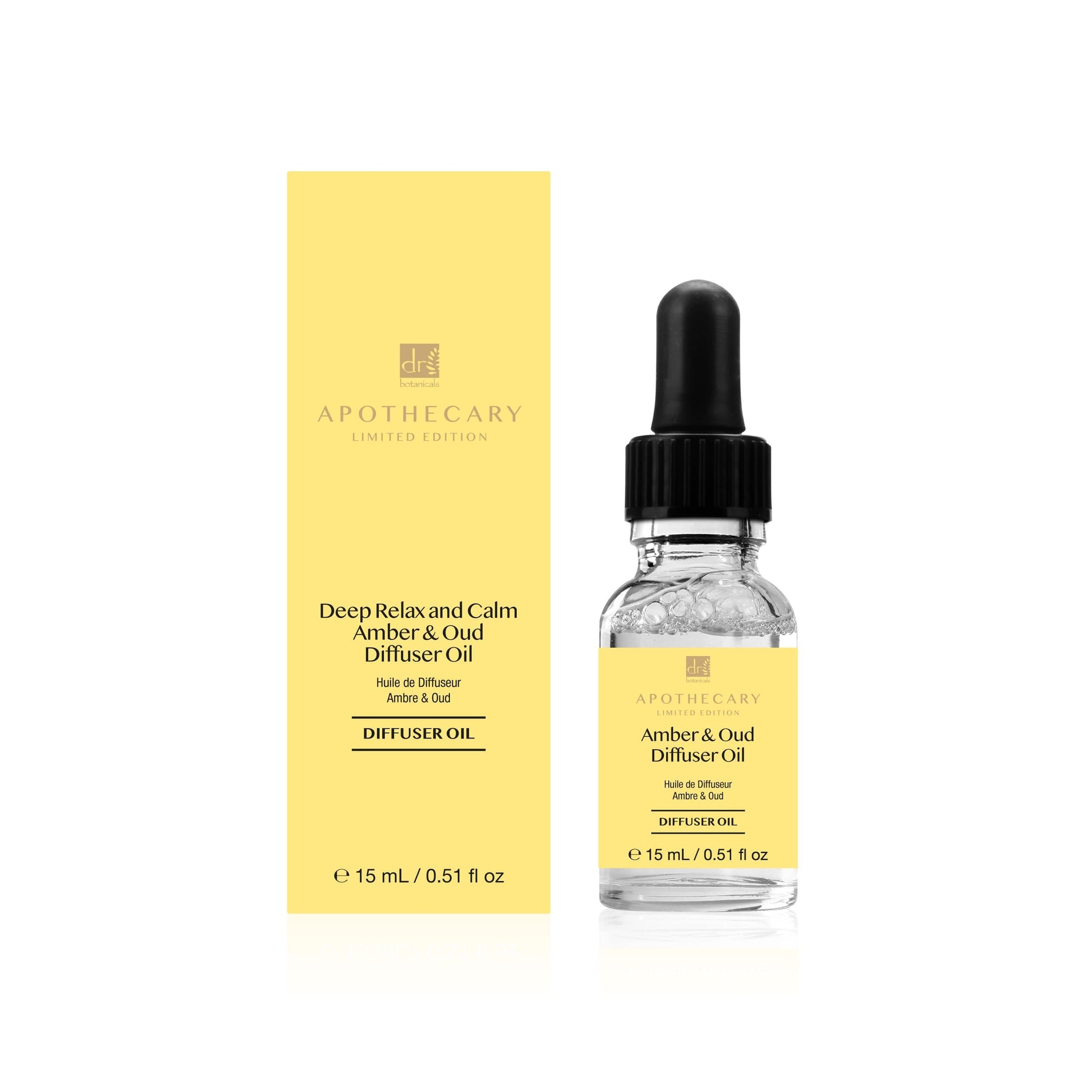 Dr Botanicals Deep Relax & Calm Amber & Oud Diffuser Oil 15ml Twin Value Savings Pack - skinChemists